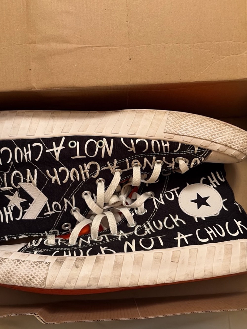Converse Black Canvas Low-Top Sneakers with White Graphic Text